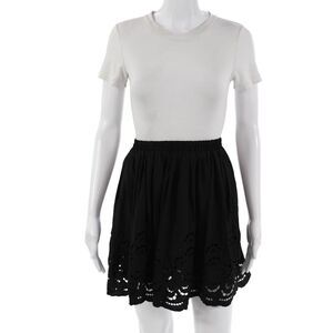 Silvian Heach Women A-Line Mini Skirt Black Polyester Size L